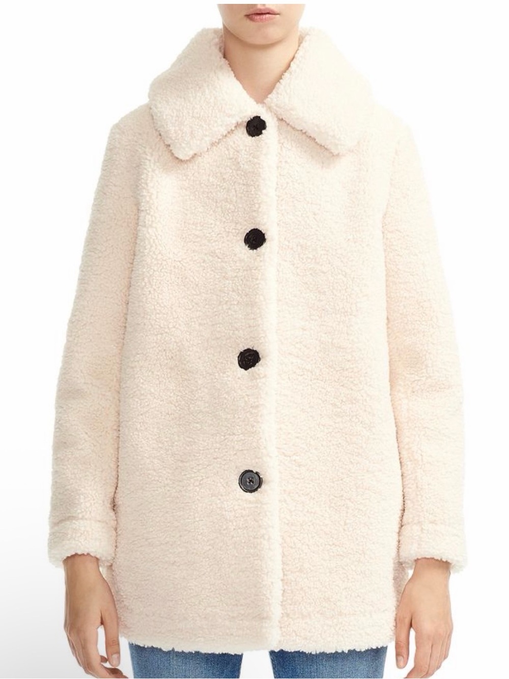 MAJE
Women's Gatino Faux Fur Coat In Ecru
